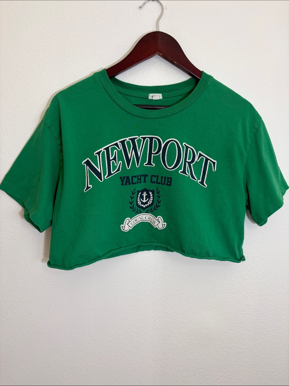 Garage Newport Yacht Club Green Cotton Cropped Tee